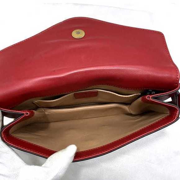 Gucci Broadway 2way Bag Leather Red Bee - Picture 6 of 10